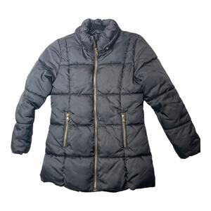 H&M Girls Black Puffer Jacket Size 8 Kids Parka Winter